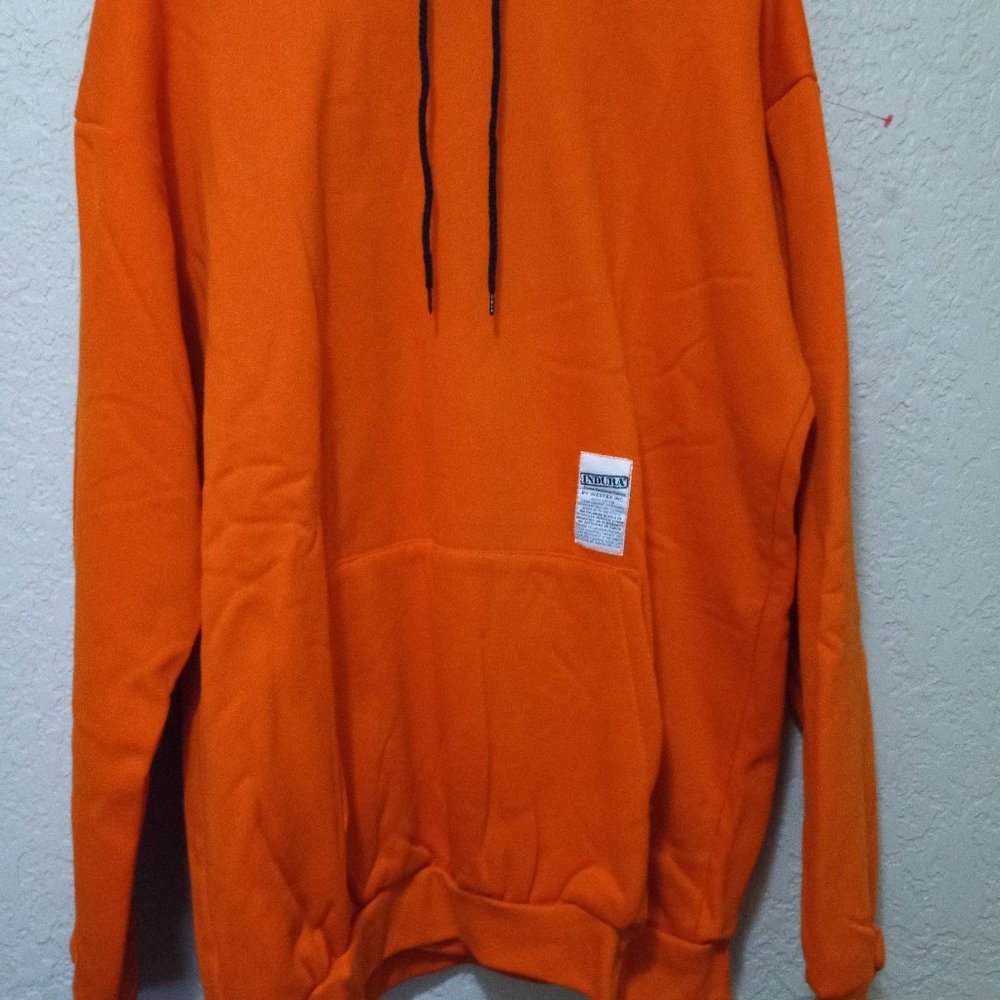 Union Line Union Made Orange Heavy Duty Hoodie Made in the USA Size Large